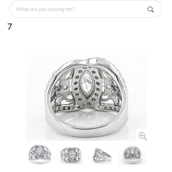 Size 9 BELLA LUCE 4.80CTW RHODIUM OVER STERLING SILVER RING (3.27CTW DEW) - Picture 10 of 10